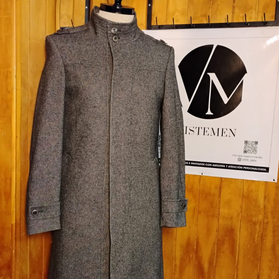 Abrigo Gris Zara Man - Lana - Diseño Exclusivo - Seminuevo
