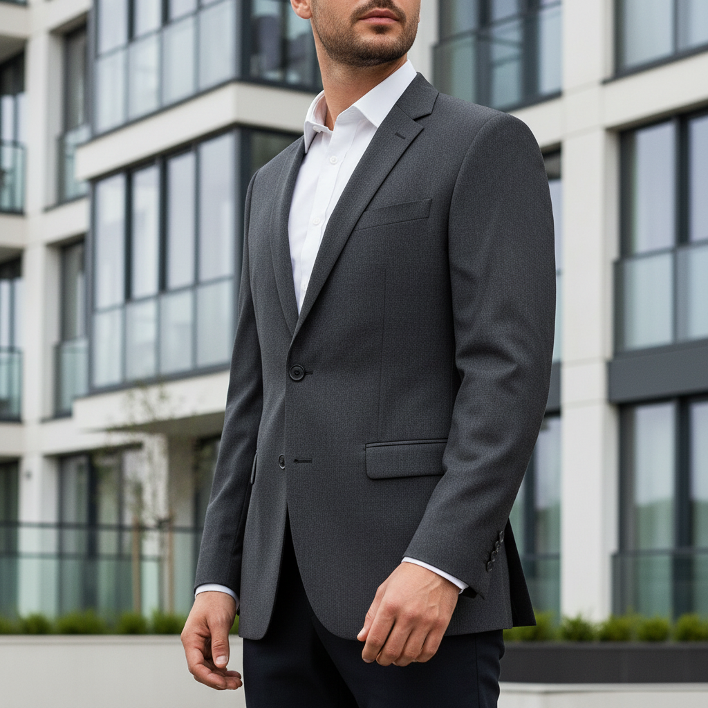 Blazer Next Slim Fit Gris Oscuro | Formal Accesible | Talla L (50) | Vistemen