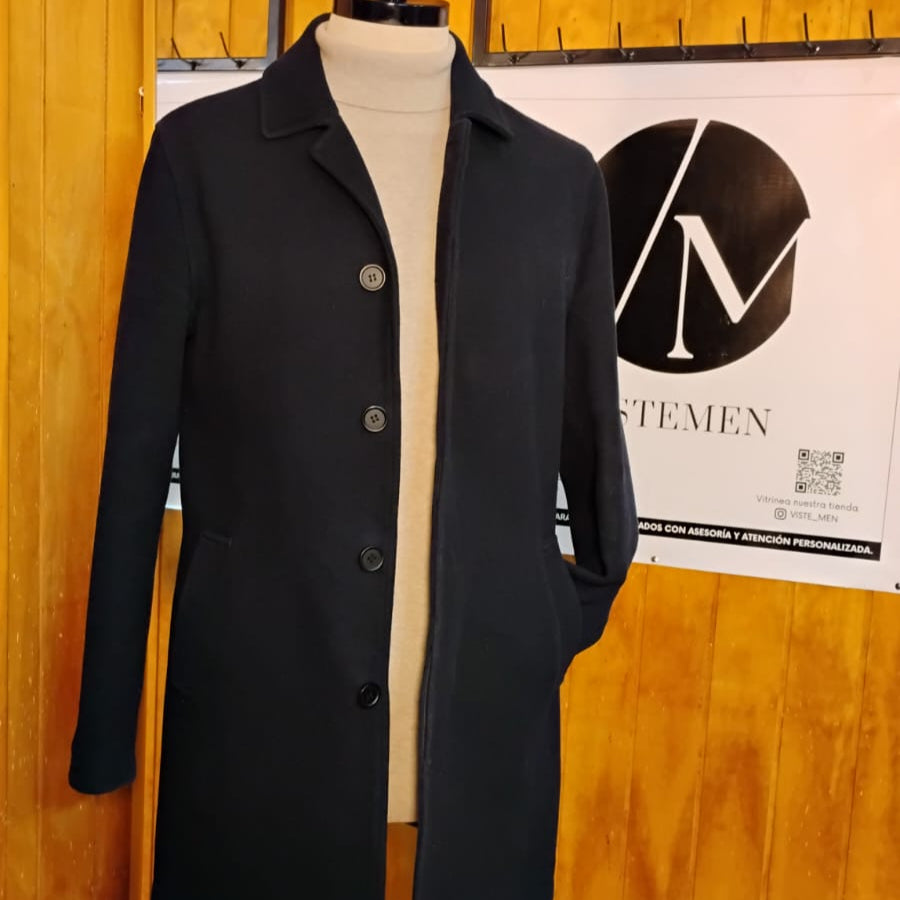 Abrigo Azul Marino Topman - Lana - Talla 48