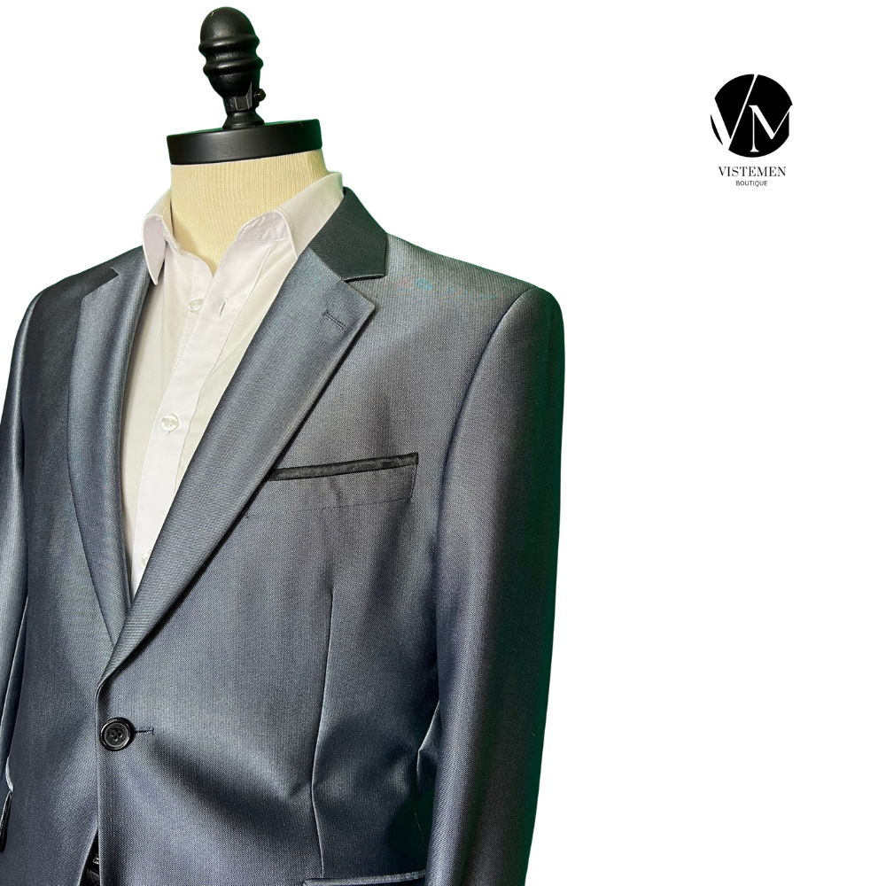 BLACK FRIDAY | Traje de Gala Azul Brillante Slim Fit | Talla M (48) | Vistemen