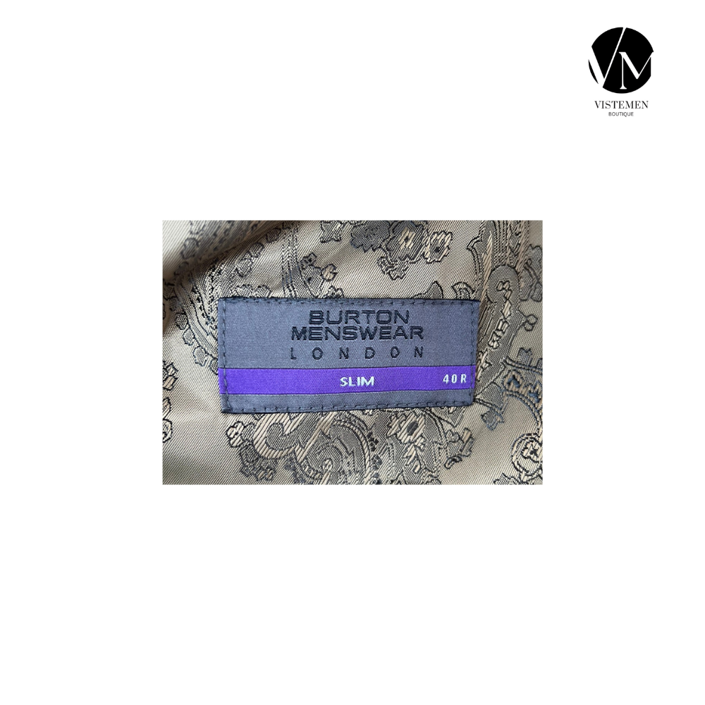 Blazer Burton Newswear Slim Fit Café Oscuro | Estilo Formal Distinguido | Talla L (50) | Vistemen