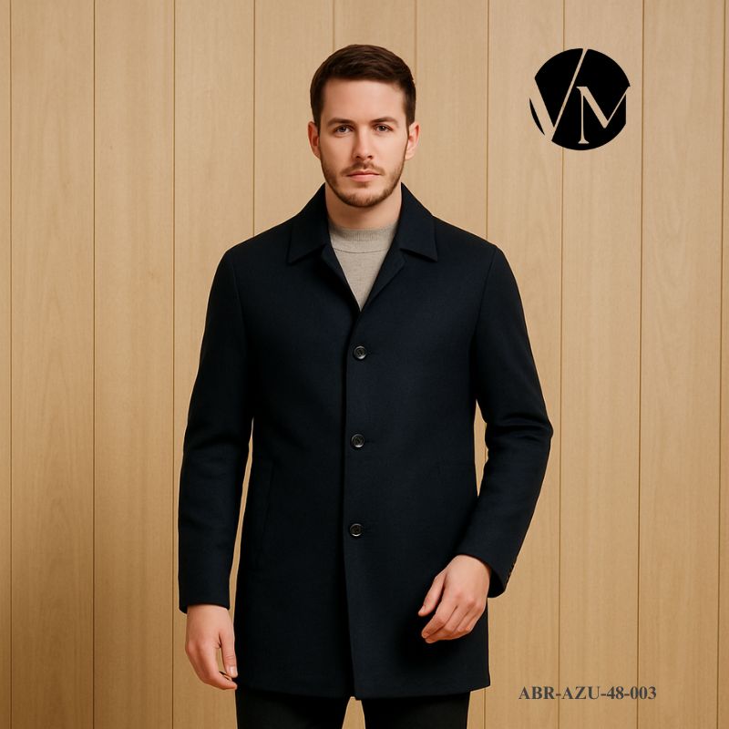 Abrigo Azul Marino Topman - Lana - Talla 48