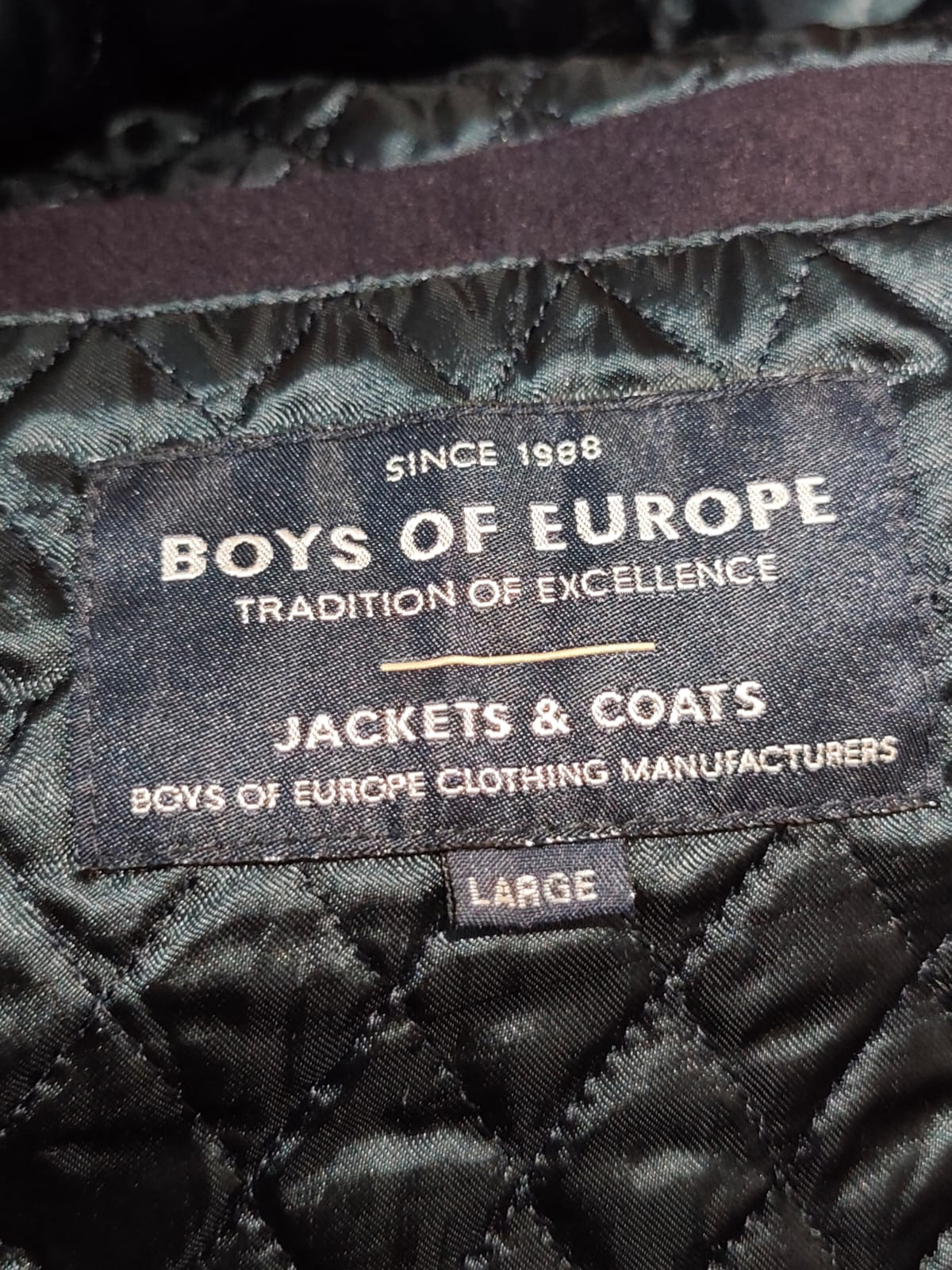 Abrigo Boys of Europe Lana Azul Marino | Talla L-XL (52) | Vistemen