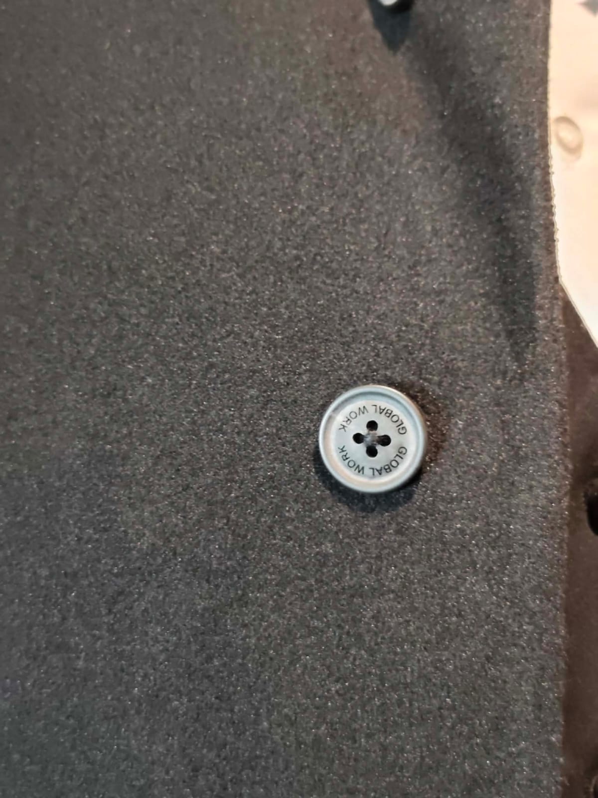 Abrigo Cuello Mao Lana Negra | Estilo Formal Único | Talla M (48) | Vistemen