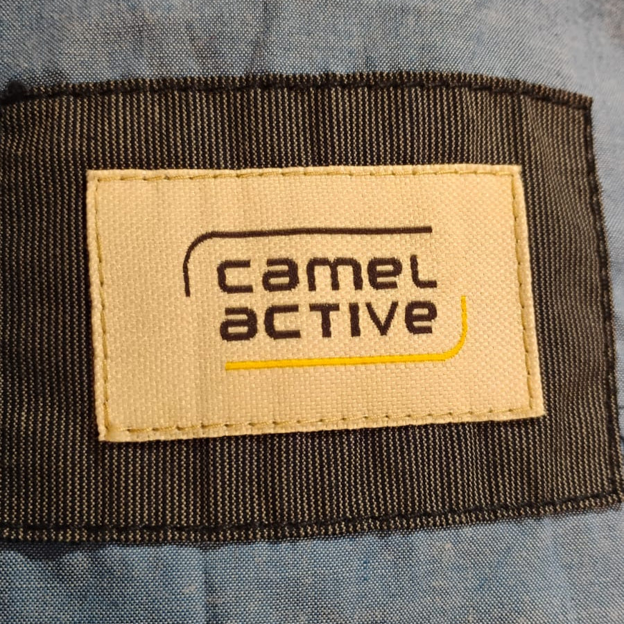Blazer Casual Gris con Azul Camel Active - 100% Algodón - Prenda Única