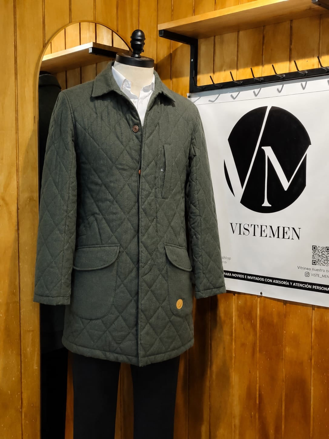 Chaqueta Abrigo Acolchada Empolham Verde Oliva – Talla M (48)
