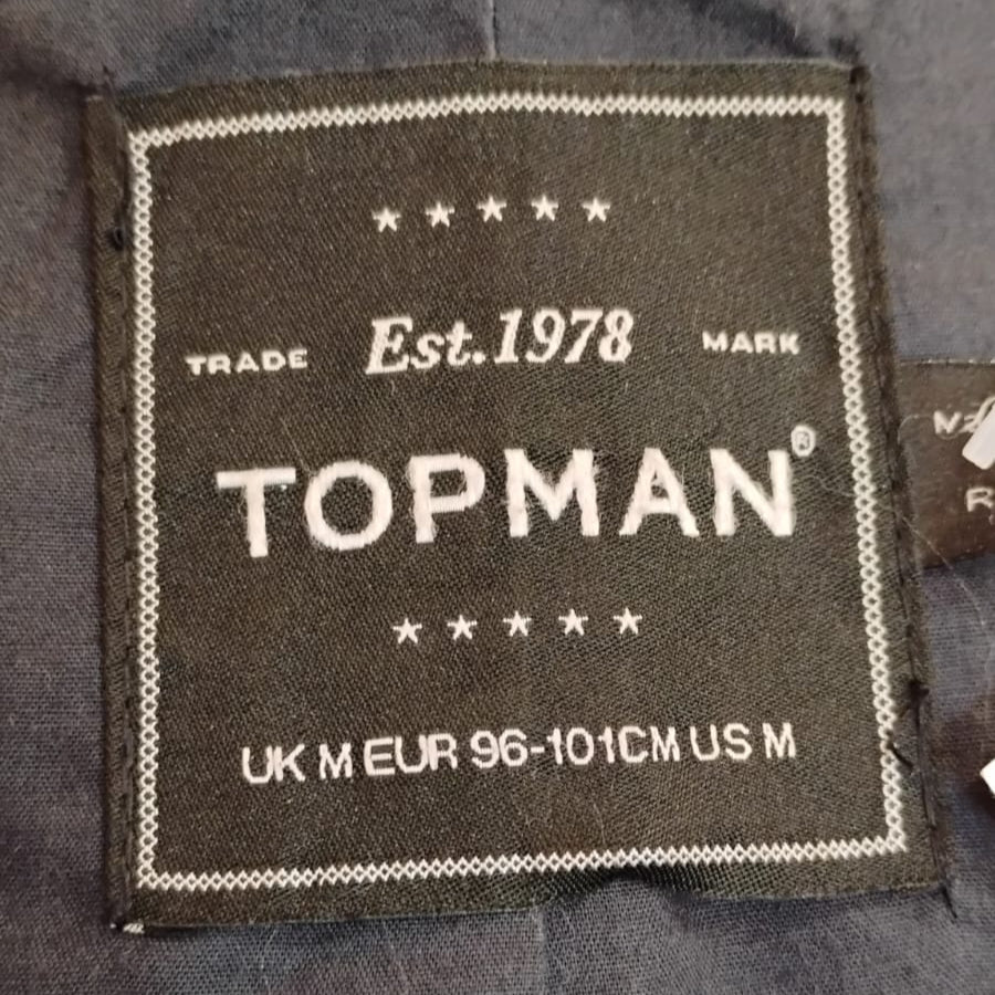 Abrigo Azul Marino Topman - Lana - Talla 48