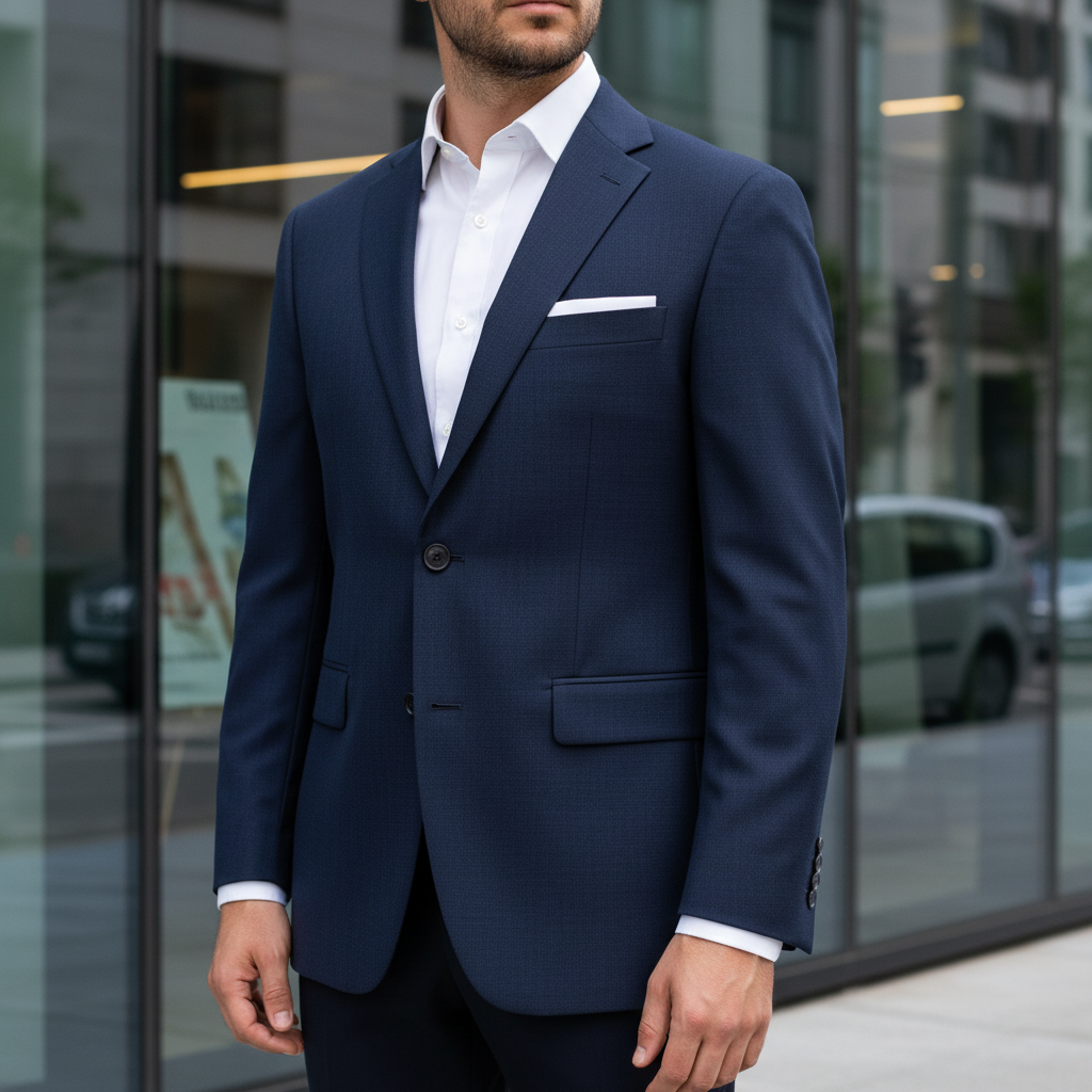 Blazer Studio Coletti Slim Fit Azul Oscuro | Diseño Italiano | Talla S (46) | Vistemen