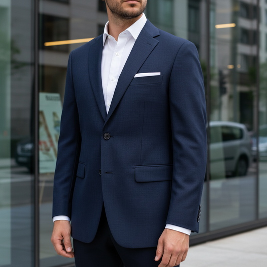 Blazer Studio Coletti Slim Fit Azul Oscuro | Diseño Italiano | Talla S (46) | Vistemen