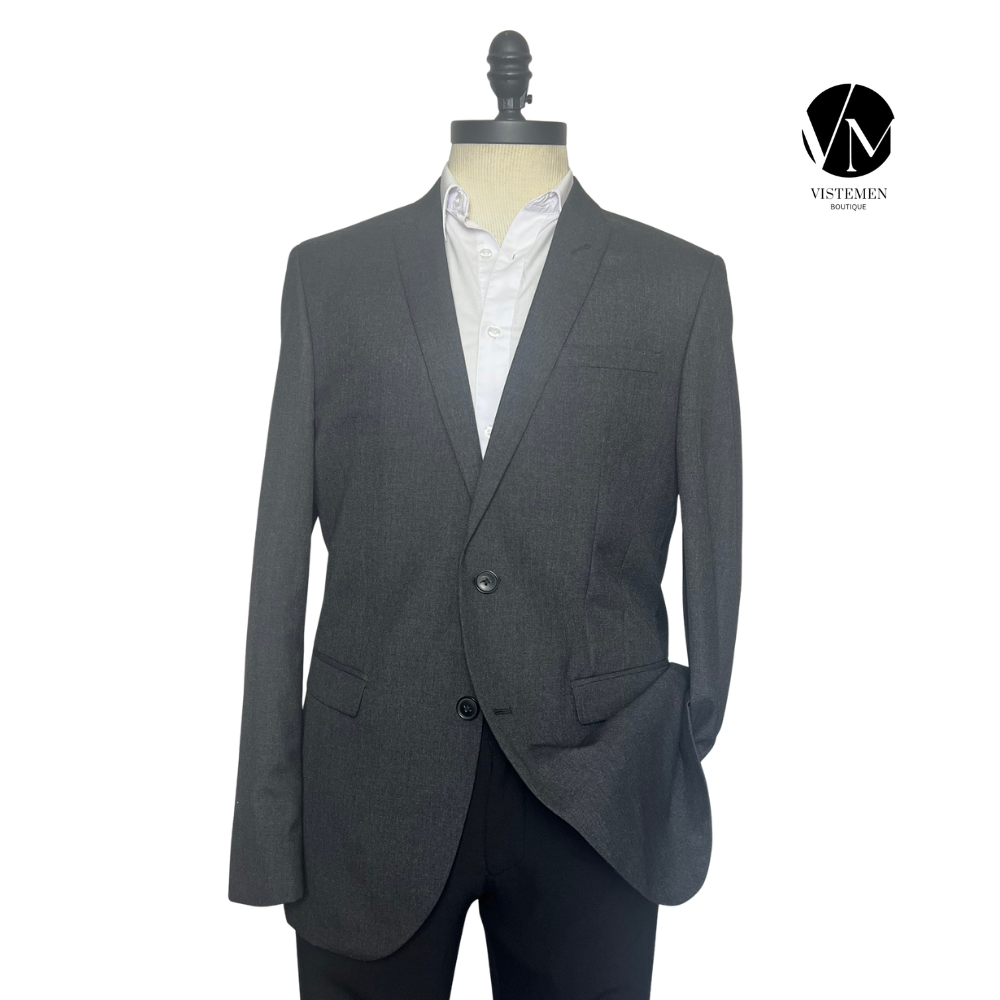 Blazer Next Slim Fit Gris Oscuro | Formal Accesible | Talla L (50) | Vistemen