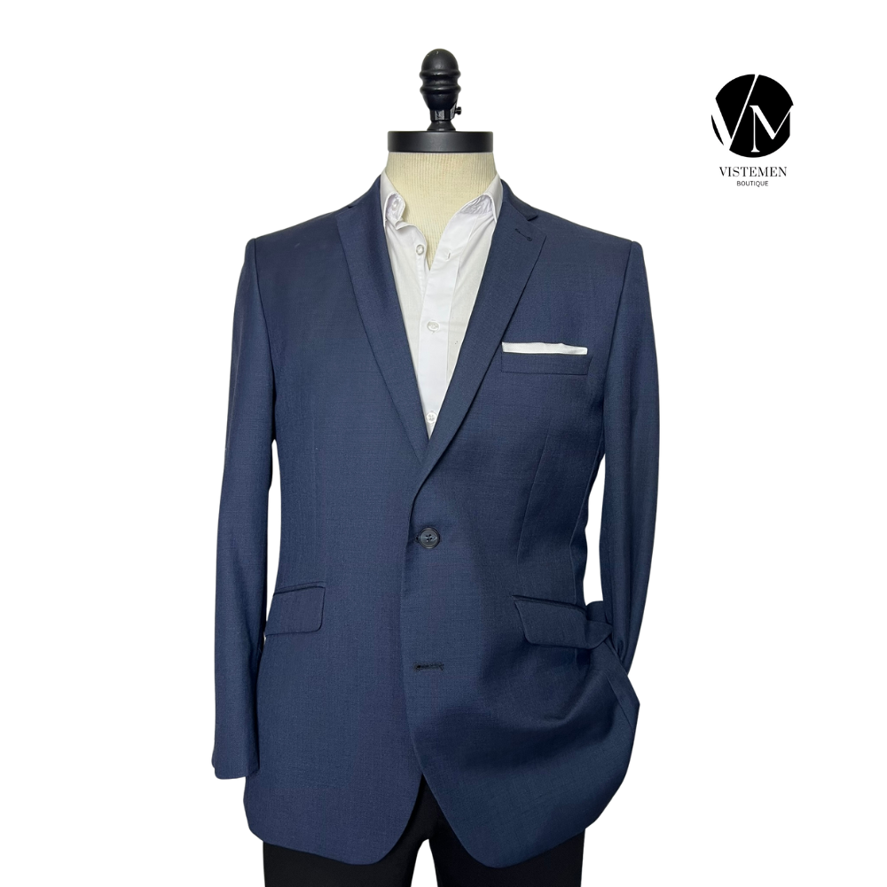 Blazer Racing Green Slim Fit Azul Oscuro | Sastrería Británica | Talla L (50) | Vistemen