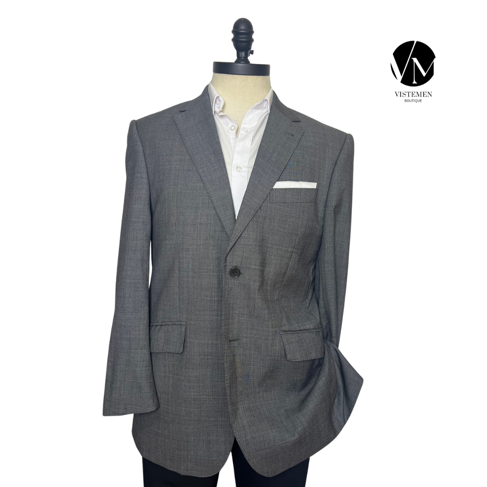 Blazer Balmain Slim Fit Gris Oscuro | Alta Costura | Talla M (48) | Vistemen
