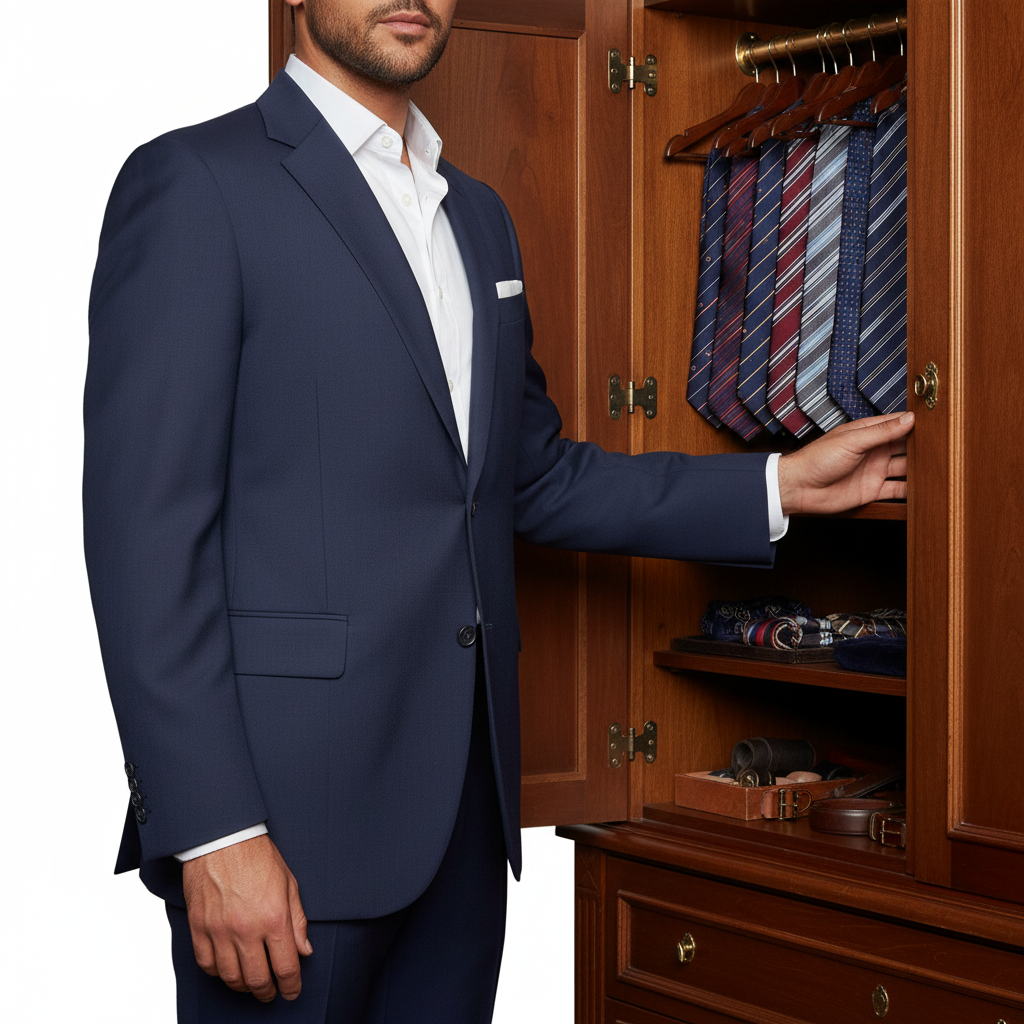 Blazer Everyone Slim Fit Azul Oscuro con Licra | Confort Activo | Talla M (48) | Vistemen