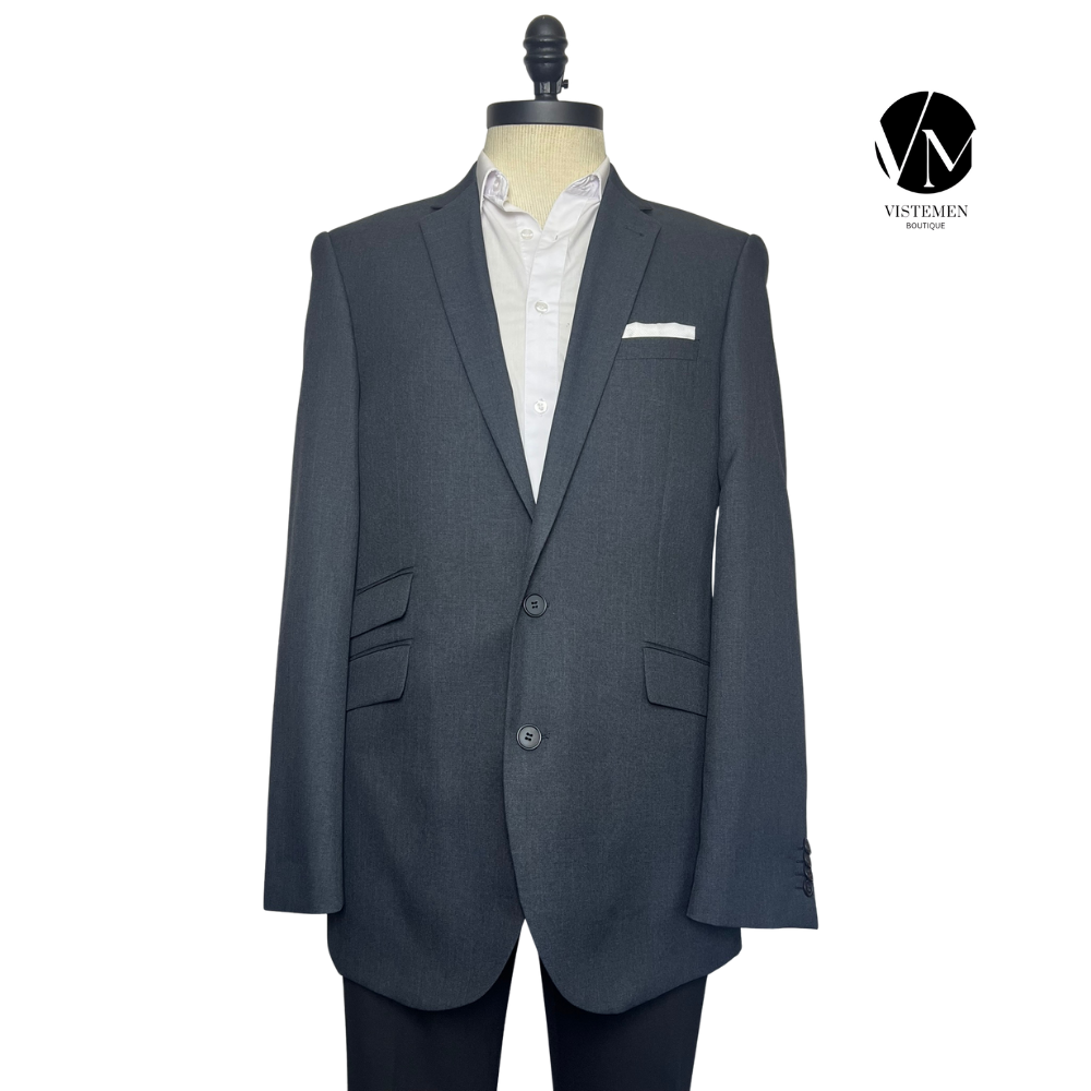 Blazer Taylor & Wright Slim Fit Gris Oscuro | Sastrería Moderna Británica | Talla M (48) | Vistemen