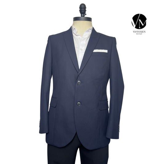 Blazer Everyone Slim Fit Azul Oscuro con Licra | Confort Activo | Talla M (48) | Vistemen