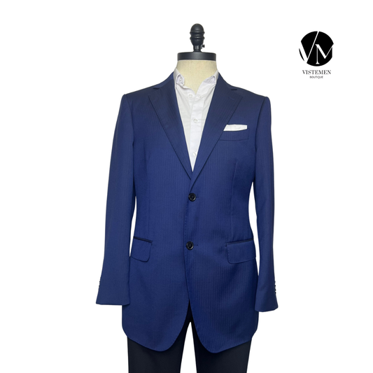 Blazer Combatant Gentlemen Slim Fit Azul Oscuro de Lana | Talla M (48) | Vistemen