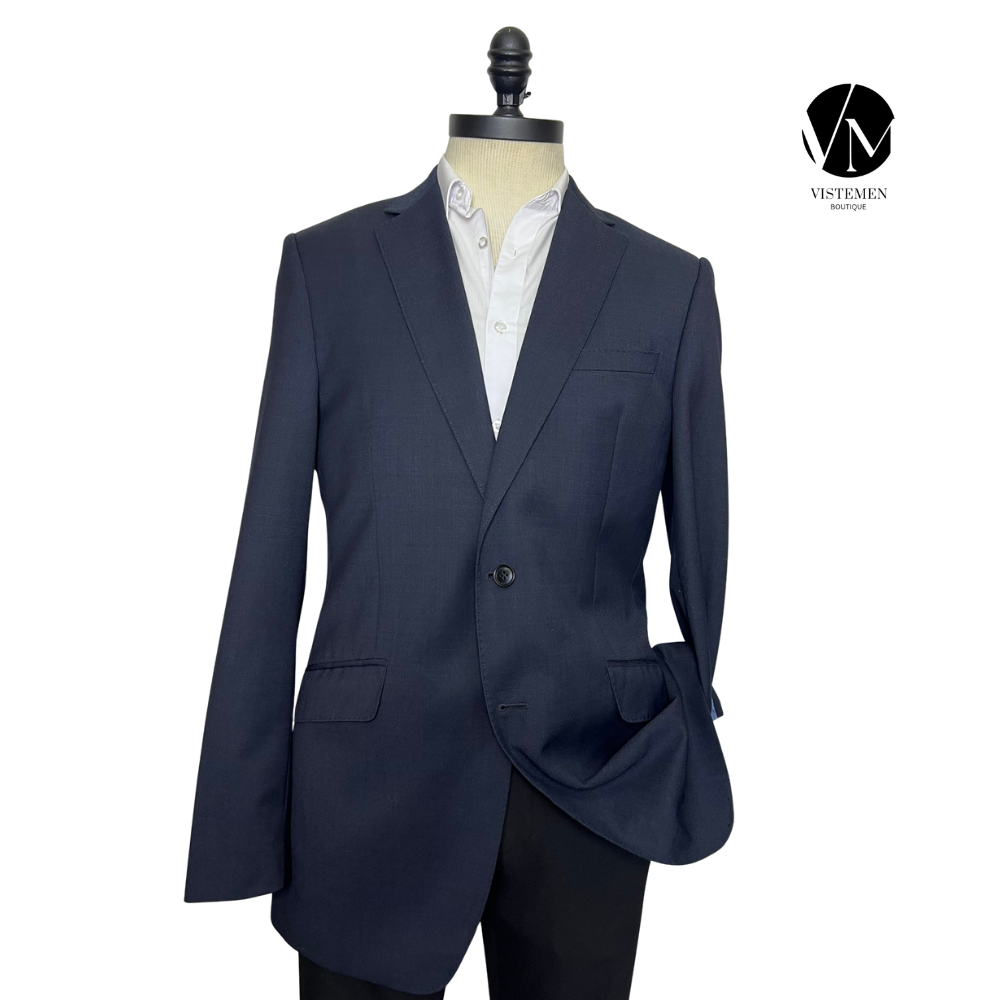 BLACK FRIDAY | Blazer M&S Slim Fit Negro | Calidad Británica Formal | Talla L | Vistemen
