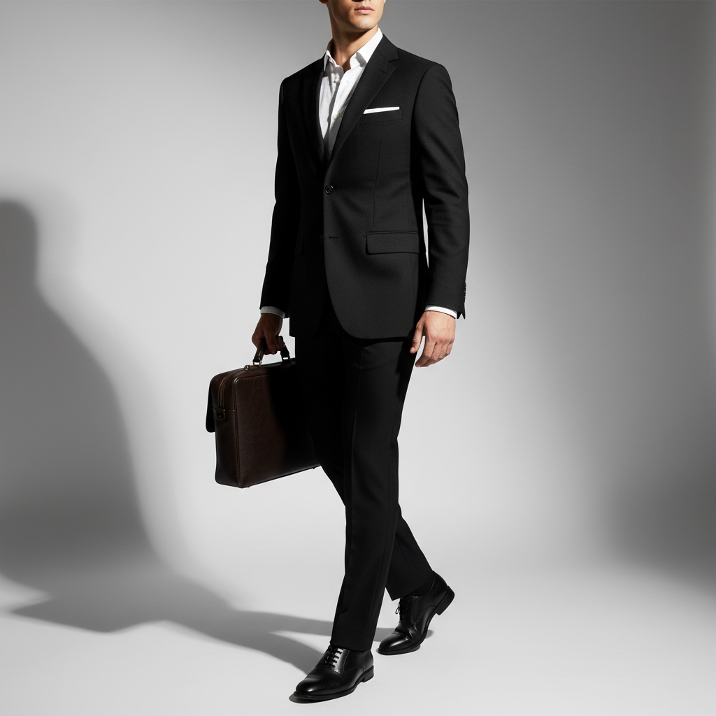 Blazer Prefer Slim Fit Negro | Estilo Formal Contemporáneo | Talla S (46) | Vistemen