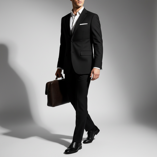 Blazer Prefer Slim Fit Negro | Estilo Formal Contemporáneo | Talla S (46) | Vistemen