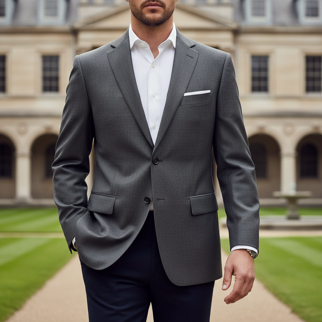 Blazer Tazio Slim Fit Café Oscuro | Estilo Formal Distinguido | Talla M (48) | Vistemen
