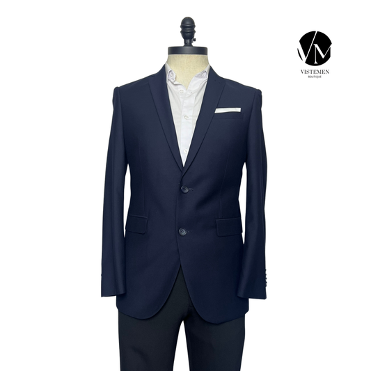 Blazer Cedar Wood State Slim Fit Azul Oscuro | Talla S (46) | Formal para Hombre Delgado | Vistemen
