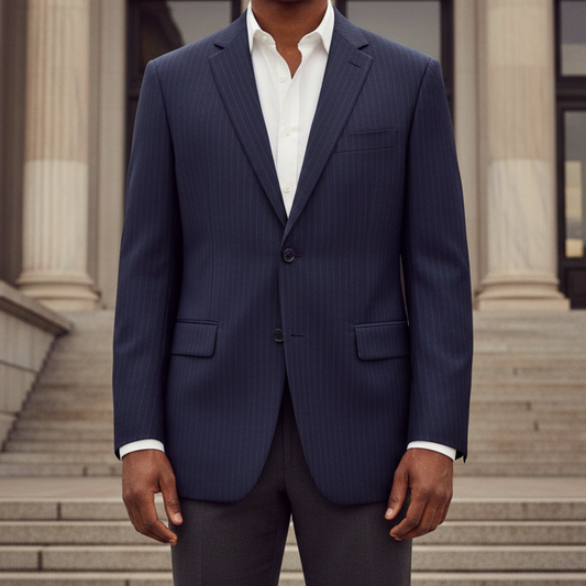 Blazer French Connection Slim Fit Azul Oscuro | Estilo Urbano Elegante | Talla L (50) | Vistemen
