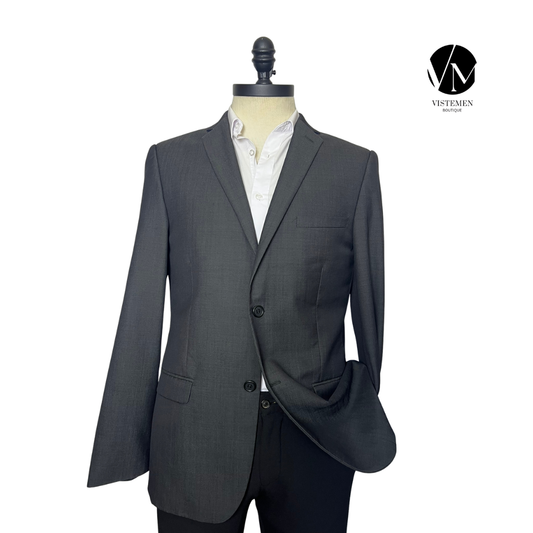 Blazer Ted Baker Slim Fit Gris Oscuro | Elegancia con Detalle | Talla M (48) | Vistemen
