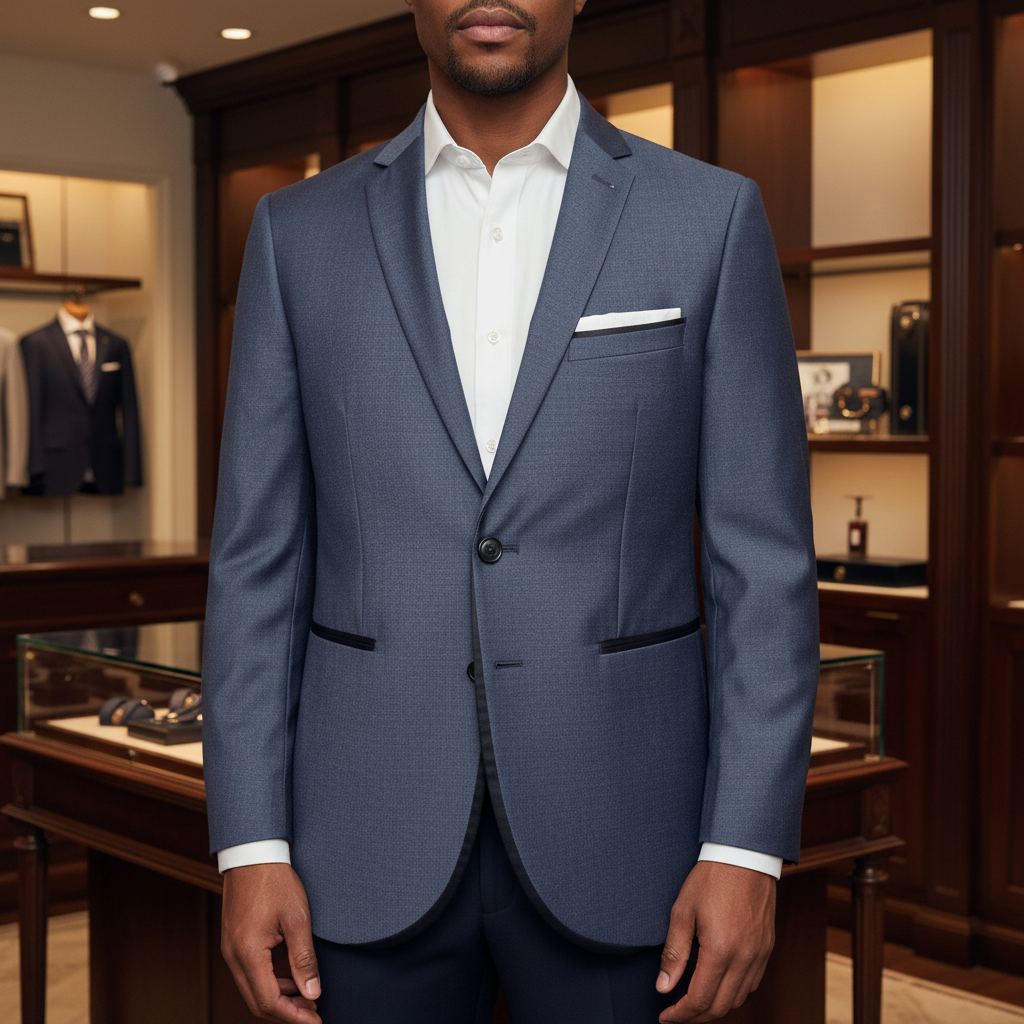 Blazer Alberto Cardinali Slim Fit Azul Oscuro | Alta Sastrería Italiana | Talla M (48) | Vistemen