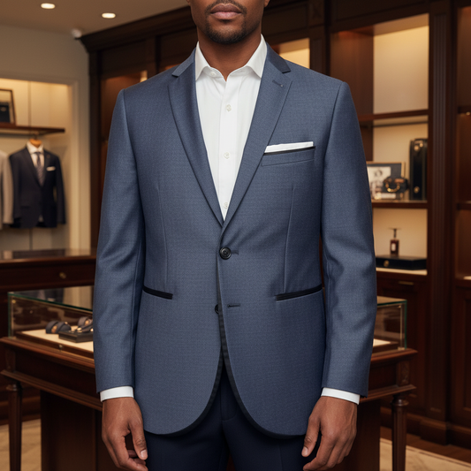 Blazer Alberto Cardinali Slim Fit Azul Oscuro | Alta Sastrería Italiana | Talla M (48) | Vistemen