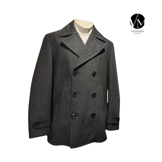 Abrigo Cruzado TU Lana Gris Oscuro – Talla XL (52)