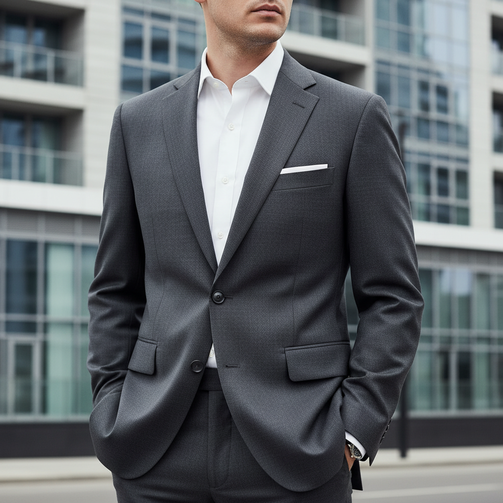 Blazer APT.9 Slim Fit Gris Oscuro con Lycra | Confort y Movilidad | Talla L (50) | Vistemen