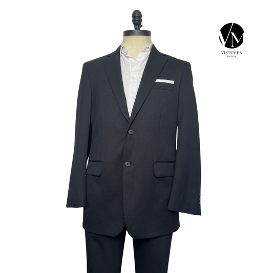 Blazer Charney's Slim Fit Negro de Lana | Sastrería Clásica Norteamericana | Talla S (46) | Vistemen