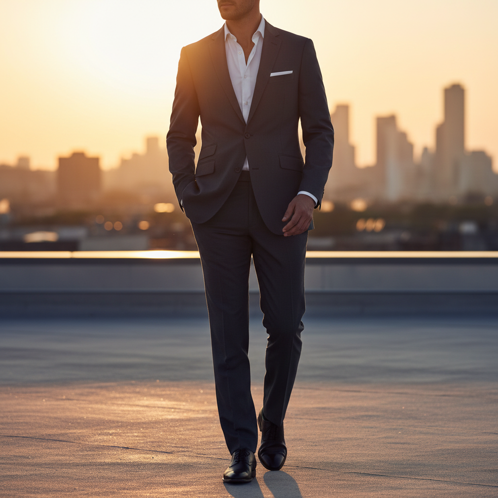 Blazer Taylor & Wright Slim Fit Gris Oscuro | Sastrería Moderna Británica | Talla M (48) | Vistemen