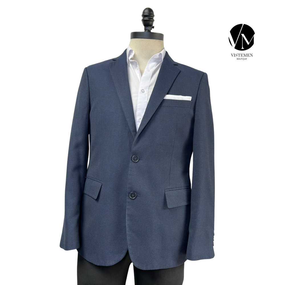 Blazer M&S Slim Fit Azul Oscuro | Largo Moderno | Talla L (50) | Vistemen