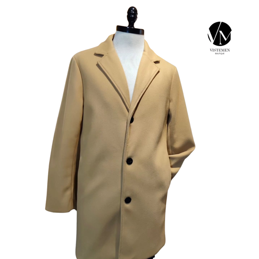 Abrigo Camel de Inspiración Europea – Talla M (48)