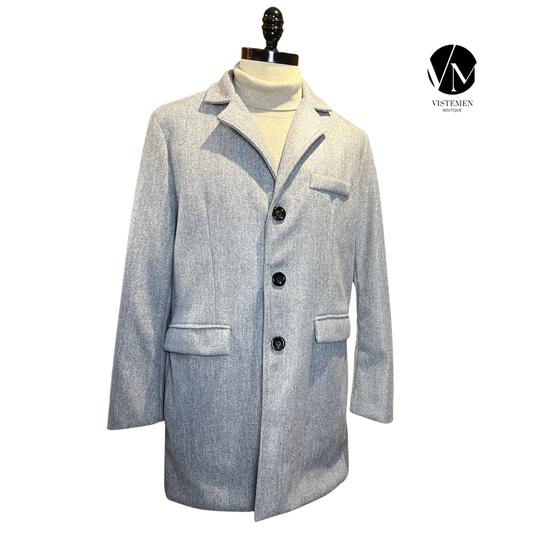 Abrigo Formal Gris Claro – Talla XL (52)