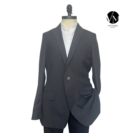 Blazer Haggar Slim Fit Gris Oscuro | Casual Funcional | Talla L (50) | Vistemen