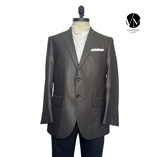 Blazer Tazio Slim Fit Café Oscuro | Estilo Formal Distinguido | Talla M (48) | Vistemen