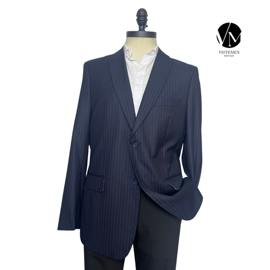 Blazer French Connection Slim Fit Azul Oscuro | Estilo Urbano Elegante | Talla L (50) | Vistemen