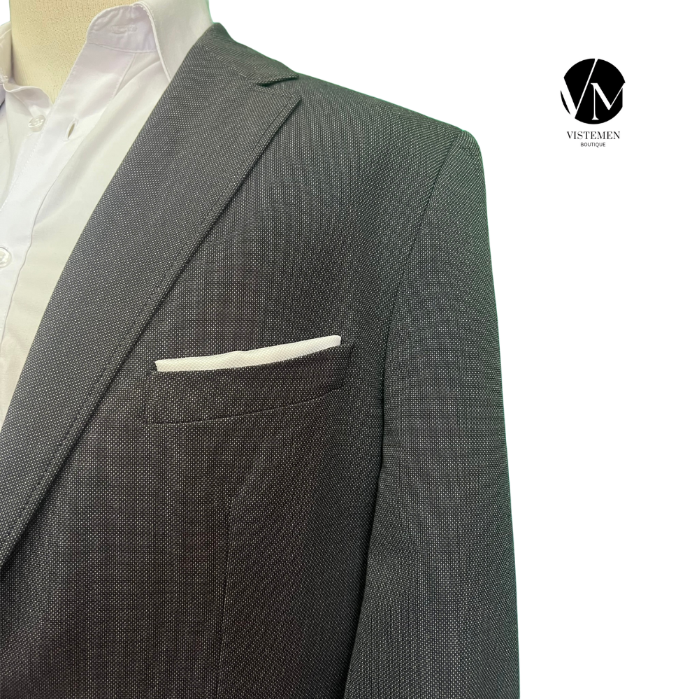 BLACK FRIDAY | Blazer Hugo Boss Gris Oscuro con Puntillismo | Estilo Casual | Vistemen
