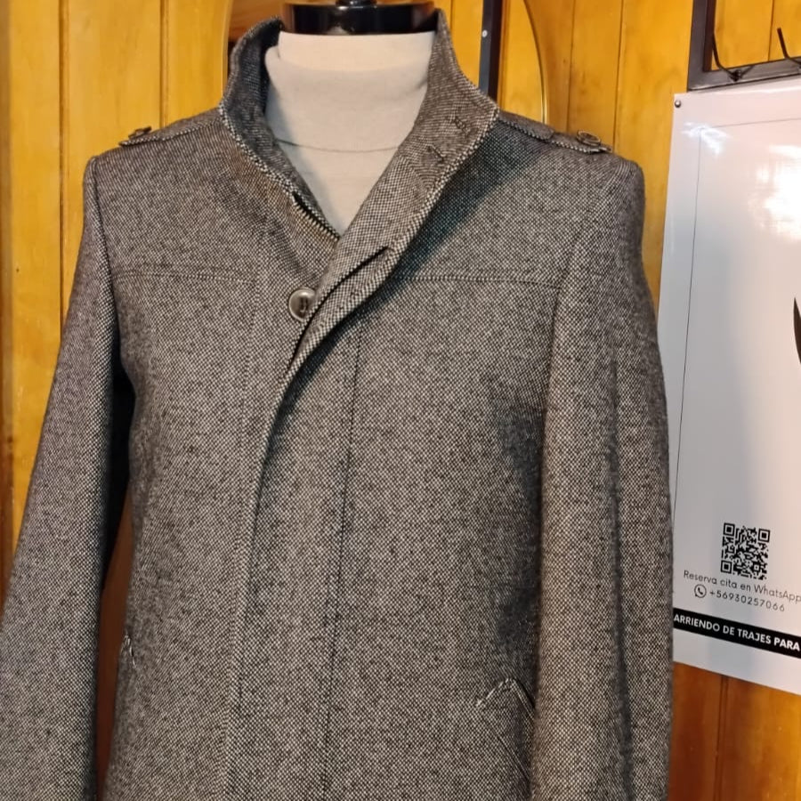 Abrigo Gris Zara Man - Lana - Diseño Exclusivo - Seminuevo