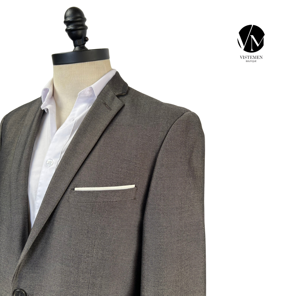 Blazer Burton Newswear Slim Fit Café Oscuro | Estilo Formal Distinguido | Talla L (50) | Vistemen
