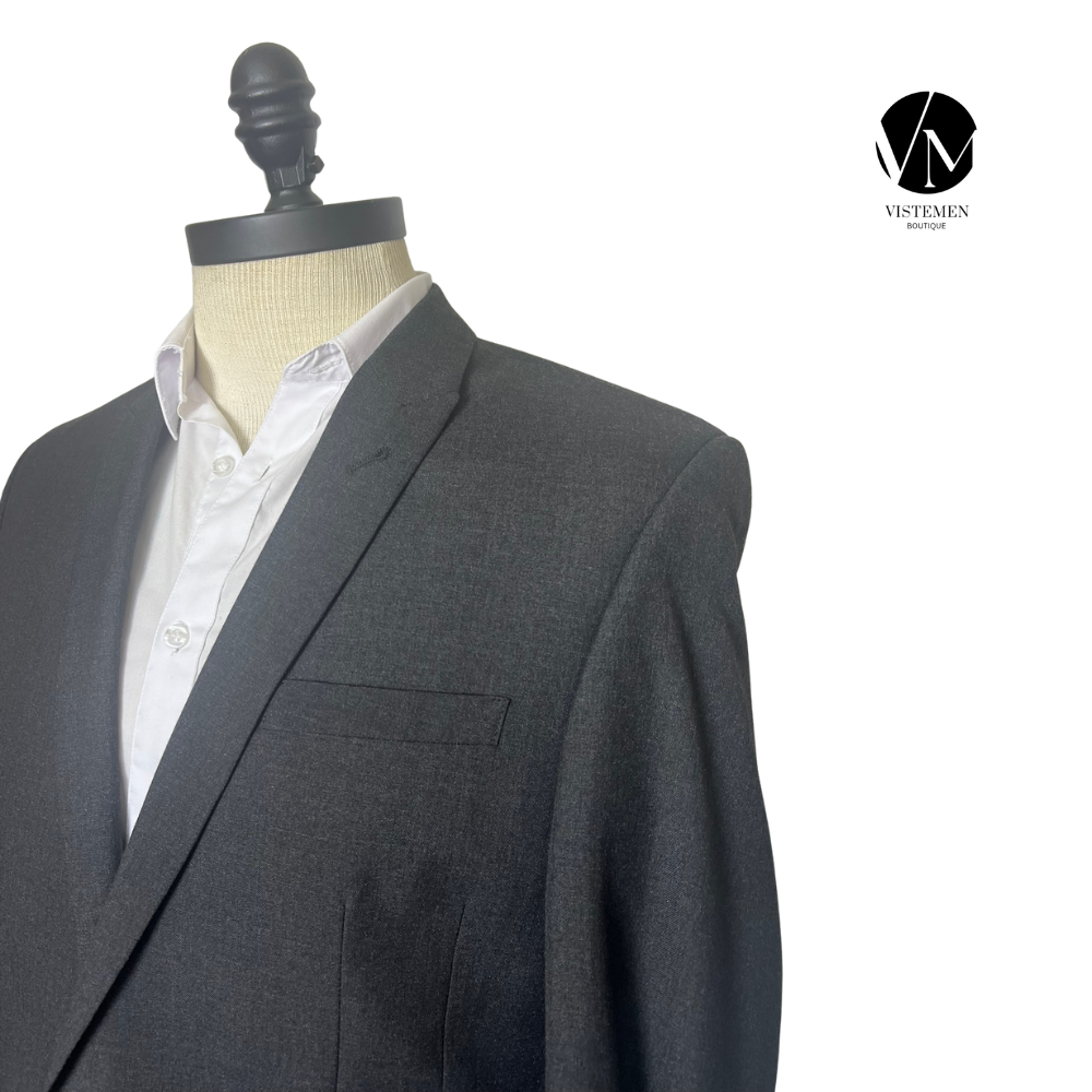 Blazer Next Slim Fit Gris Oscuro | Formal Accesible | Talla L (50) | Vistemen