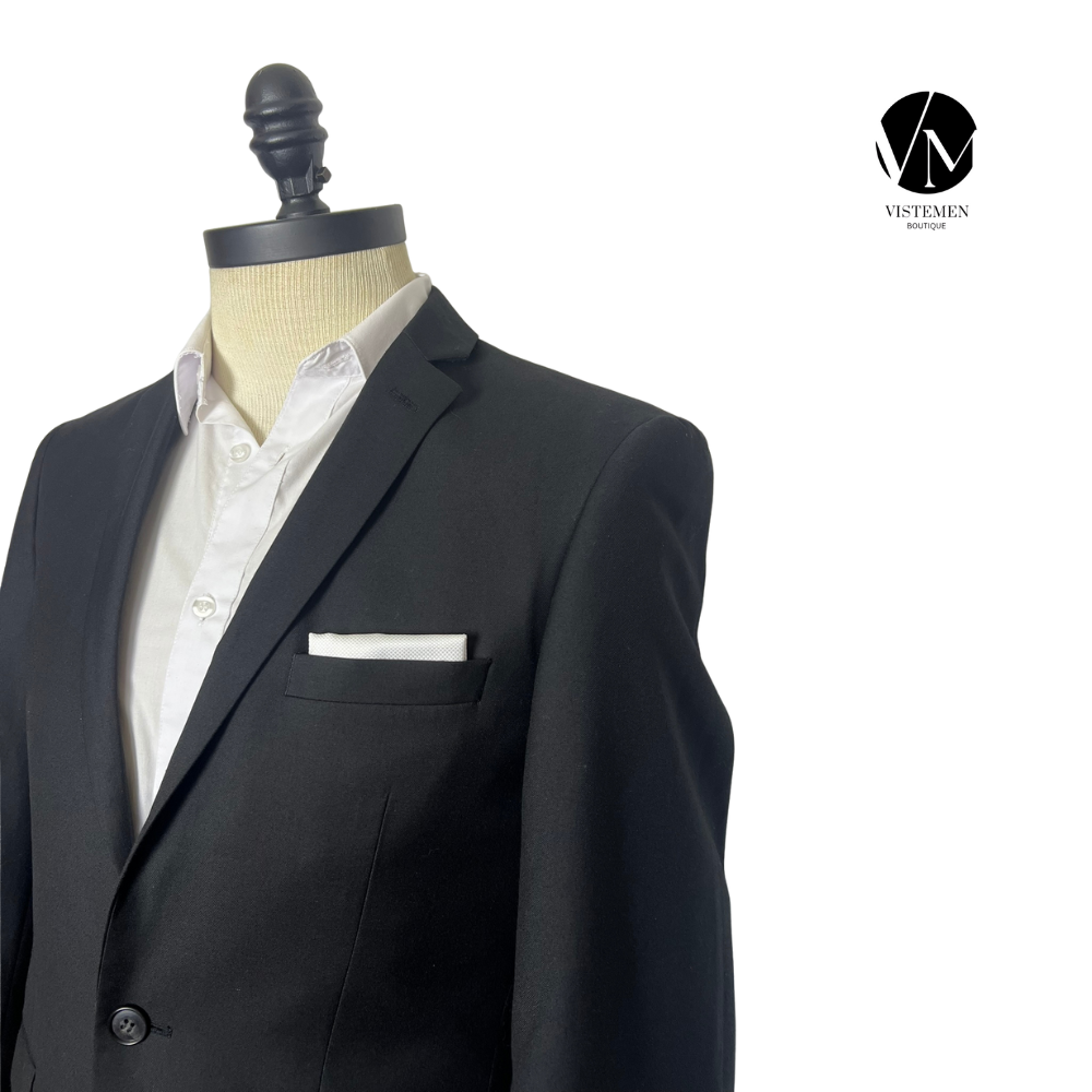 Blazer Burton Newswear Skinny Fit Negro | Formal Moderno y Juvenil | Talla S (46) | Vistemen