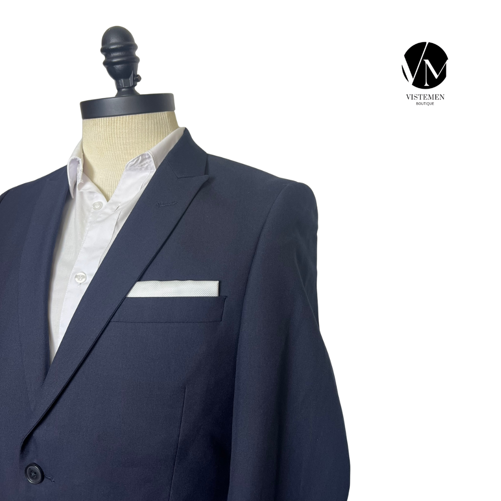 Blazer Everyone Slim Fit Azul Oscuro con Licra | Confort Activo | Talla M (48) | Vistemen