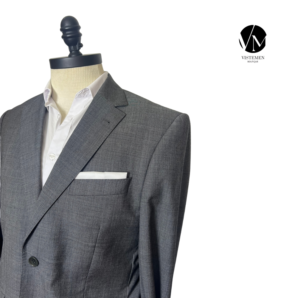 Blazer Balmain Slim Fit Gris Oscuro | Alta Costura | Talla M (48) | Vistemen