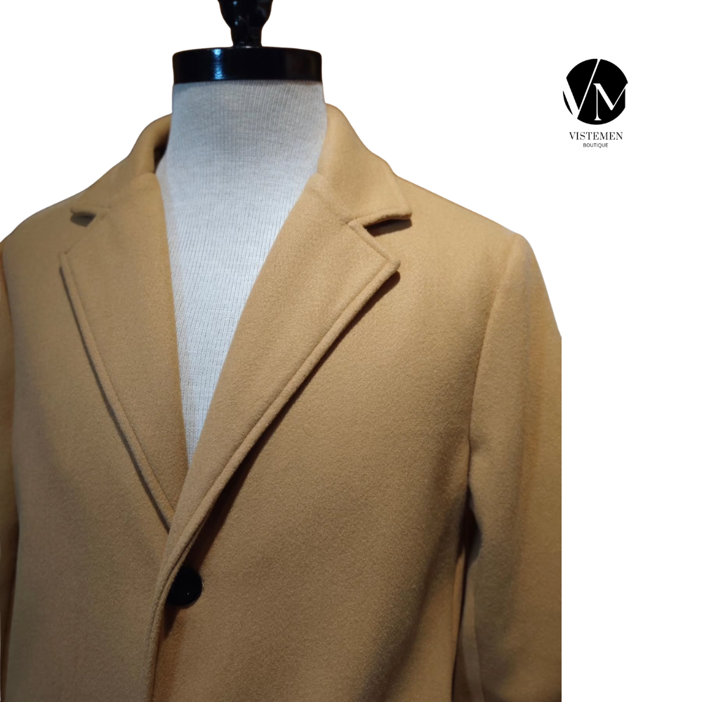 Abrigo Camel de Inspiración Europea – Talla M (48)