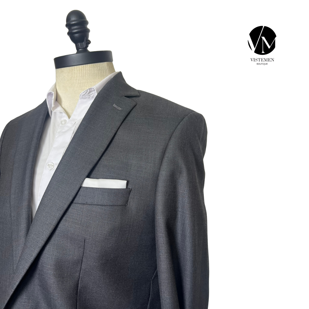 Blazer APT.9 Slim Fit Gris Oscuro con Lycra | Confort y Movilidad | Talla L (50) | Vistemen