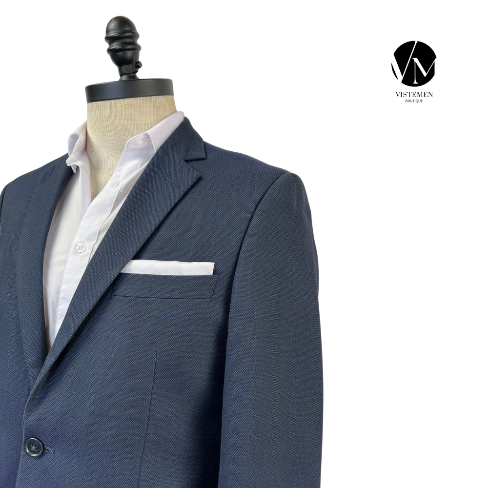 Blazer M&S Slim Fit Azul Oscuro | Largo Moderno | Talla L (50) | Vistemen