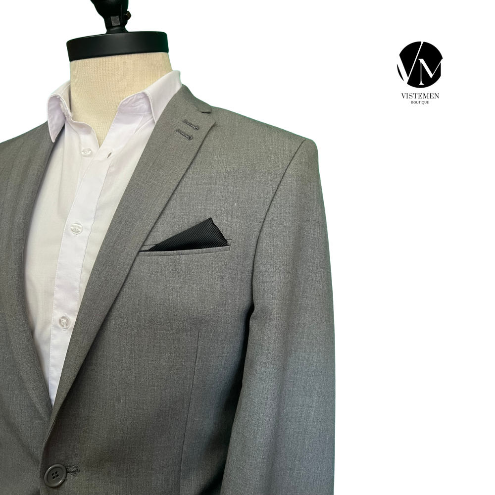 BLACK FRIDAY | Blazer ASOS Skinny Fit Gris | Estilo Formal Moderno | Talla L | Vistemen